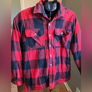 Expedition Buffalo Plaid Flannel Jacket Shirt Red Black XL